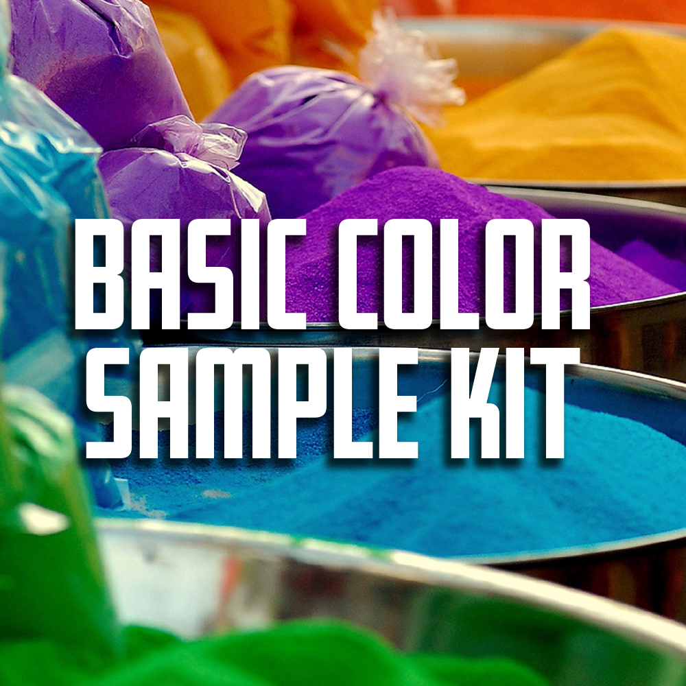Powder Coating Paint Sample Pack 9 Colors | sonoma-laser