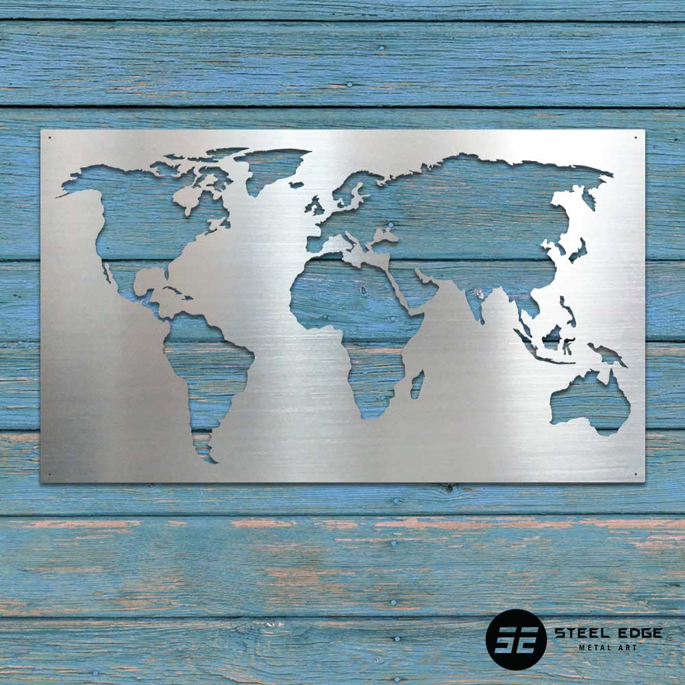 World Map Wall Panel